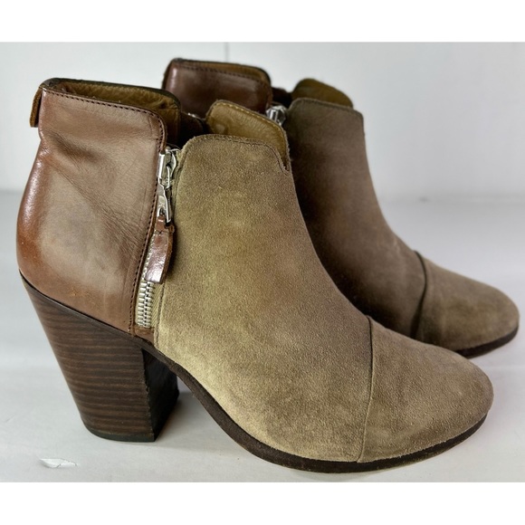 rag & bone Shoes - RAG & BONE Margot Stone combo Suede / Leather Booties, size 7.5 US / 38 EU